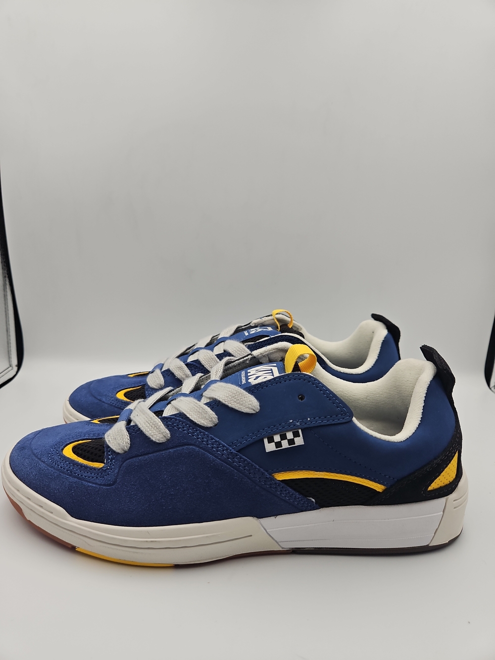 Vans Blue and Yellow Low-Top Skate Sneakers